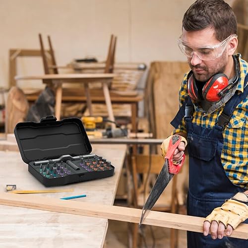 Miniatura 7 de Juego de destornilladores Dly 24 en 1 magnético, compacto y portátil, juego de destornilladores de trinquete magnéticos multifuncionales, juego de