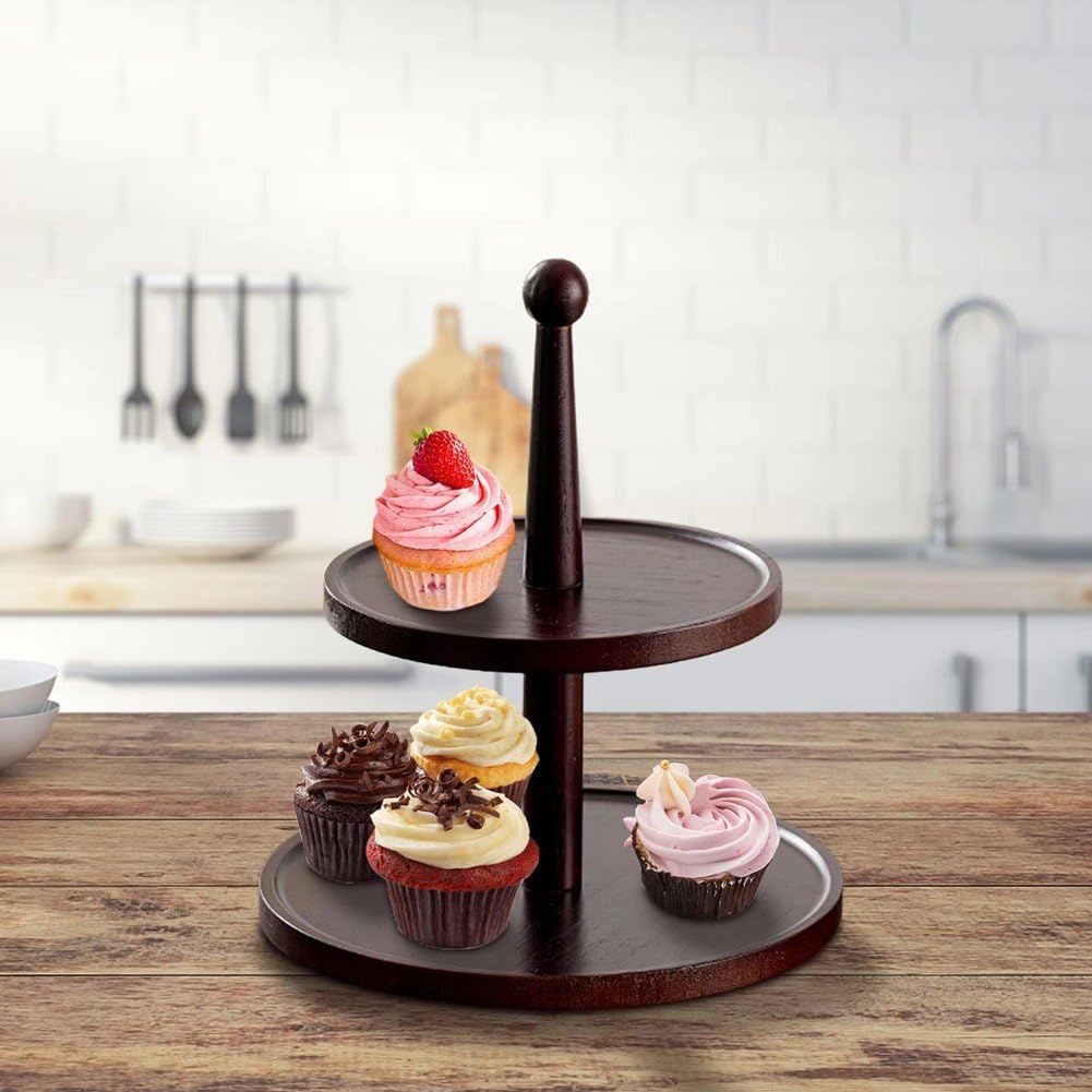 Supporto per Cupcake in Legno, Moderno, per Pasticceria, a Forma di Torre per Cupcake, per Matrimoni, Casa, Compleanno, Baby Shower, Hotel
