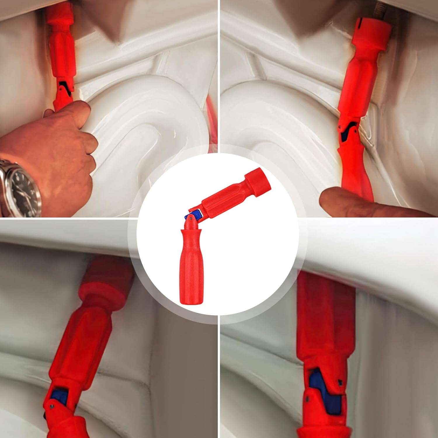 AOZBZ Toilet Seat Fitting Tool, Universal Toilet seat Installation Key Tightening Tool Toilet Seat Repair Wrench, 10/13/17mm Professional Plastic High-Strength Installation Key