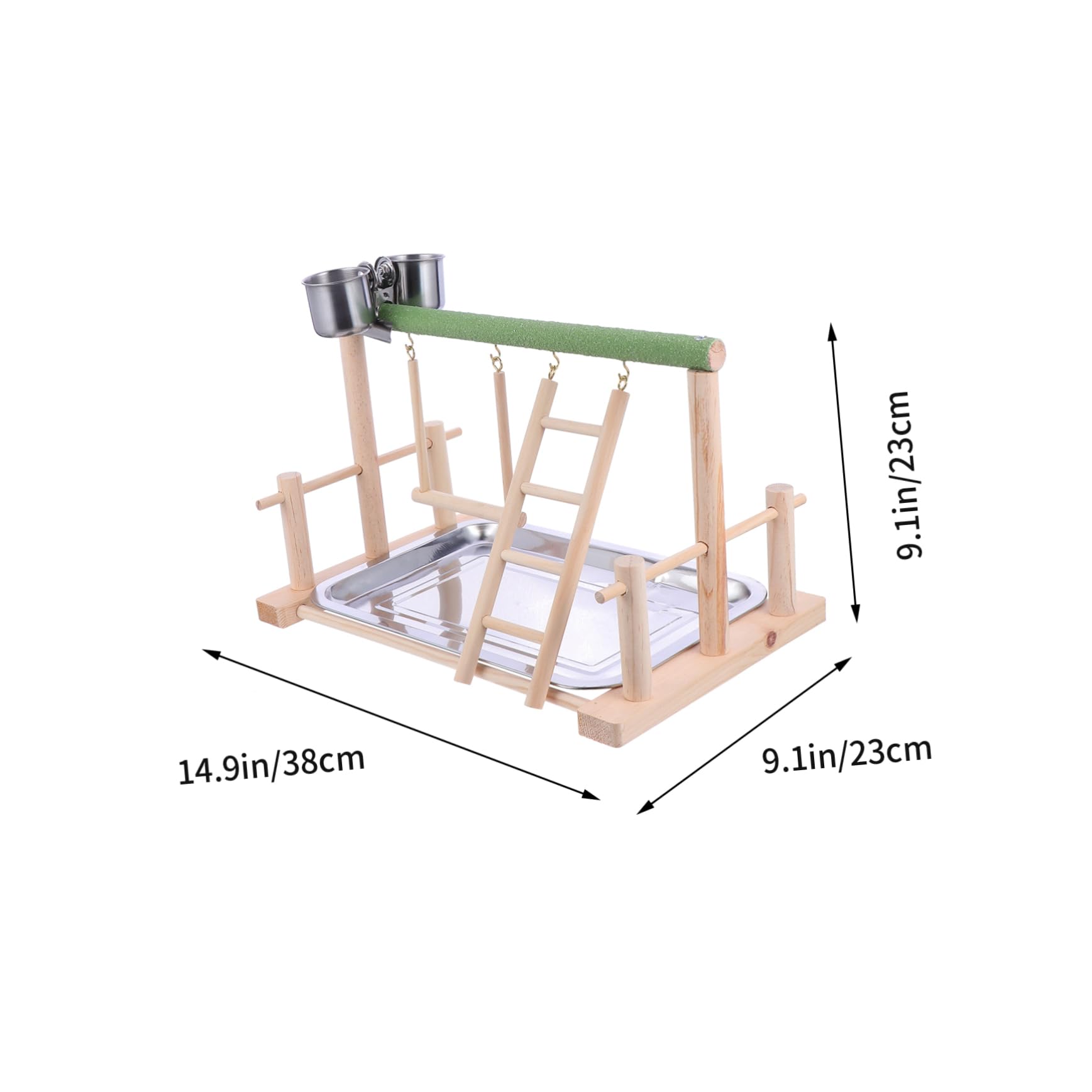 TOYANDONA Altalena Per Pappagalli in Legno Giocattolo Sospeso Per Uccelli Domestici Altalena Supporto Per Pappagalli Giocattolo Per Esercizi e Giochi