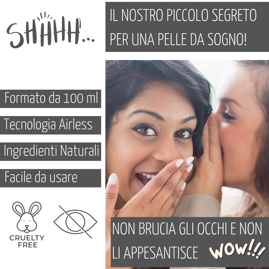 Baume Demaquillage Visage et Yeux à la Vitamine C Huile De Coco et Acide Férulique | Baume Démaquillant Nourrissant et Illuminant En Airless 100 ml | Formule Naturelle Made in Italy