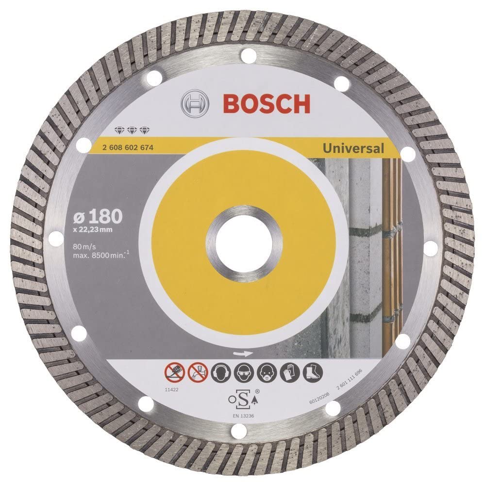 Bosch 2 608 602 674 - Disco de corte de diamante Best for Universal Turbo - 180 x 22,23 x 2,5 x 12 mm (pack de 1)