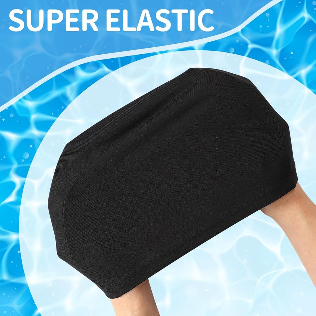 WeddHuis Gorro de Natación Elástico para Piscina Mujer Hombre Pelo Largo Corto