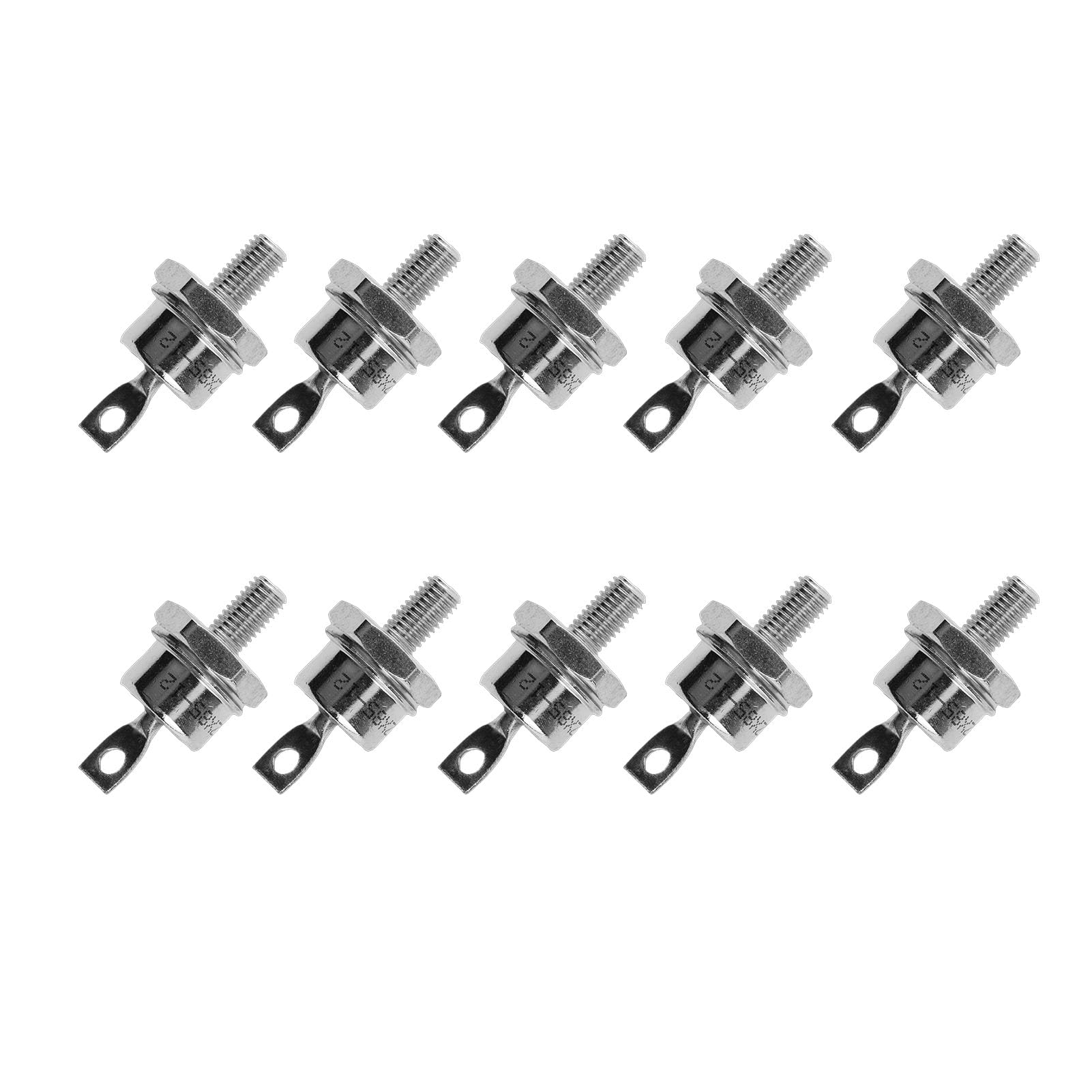 Diodo Raddrizzatore del Generatore Robusto Ferro di Ricambio Efficiente per Generatore di Motori, 10 Pezzi per Appassionati di Fai da Te (positivo ZX85-12)