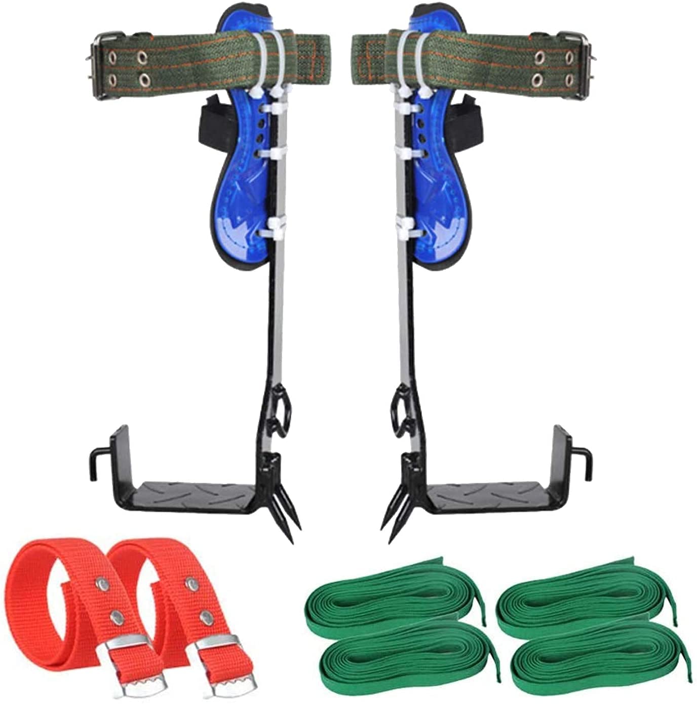 YearninglifeTree Climbing Spike Crampons Set, Tree Climbing Tree Climbing Equipment with Safety Belt, Non-Slip Forest Crampons Fall Protection Equipment Tree Climbing Tool Fruit Harvest