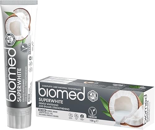 Biomed Pasta dental blanqueadora de coco suave Superwhite 3.53 oz