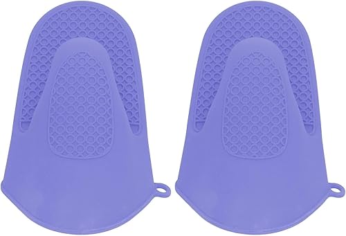 Miniatura 9 de Cyrank 2 pares de mini guantes de horno, guantes de silicona para horno de cocina, resistentes al calor y al deslizamiento, manoplas de horno de