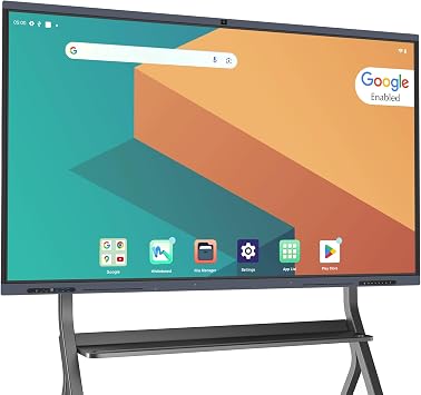 Plus 55" Smart Board 4K UHD Touchscreen, Android 14 Interactive Whiteboard, Multi-Touch Digital Display 8GB RAM 256GB Storage, AI-Assistant 48MP Camera Microphone for Office & Business