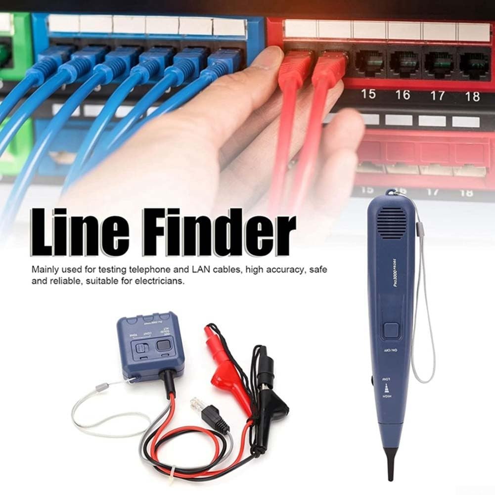 Générateur de tonalité et kit de sonde, toner analogique et traceur de câble pour recherche de ligne électrique et réseau, pour Pro3000