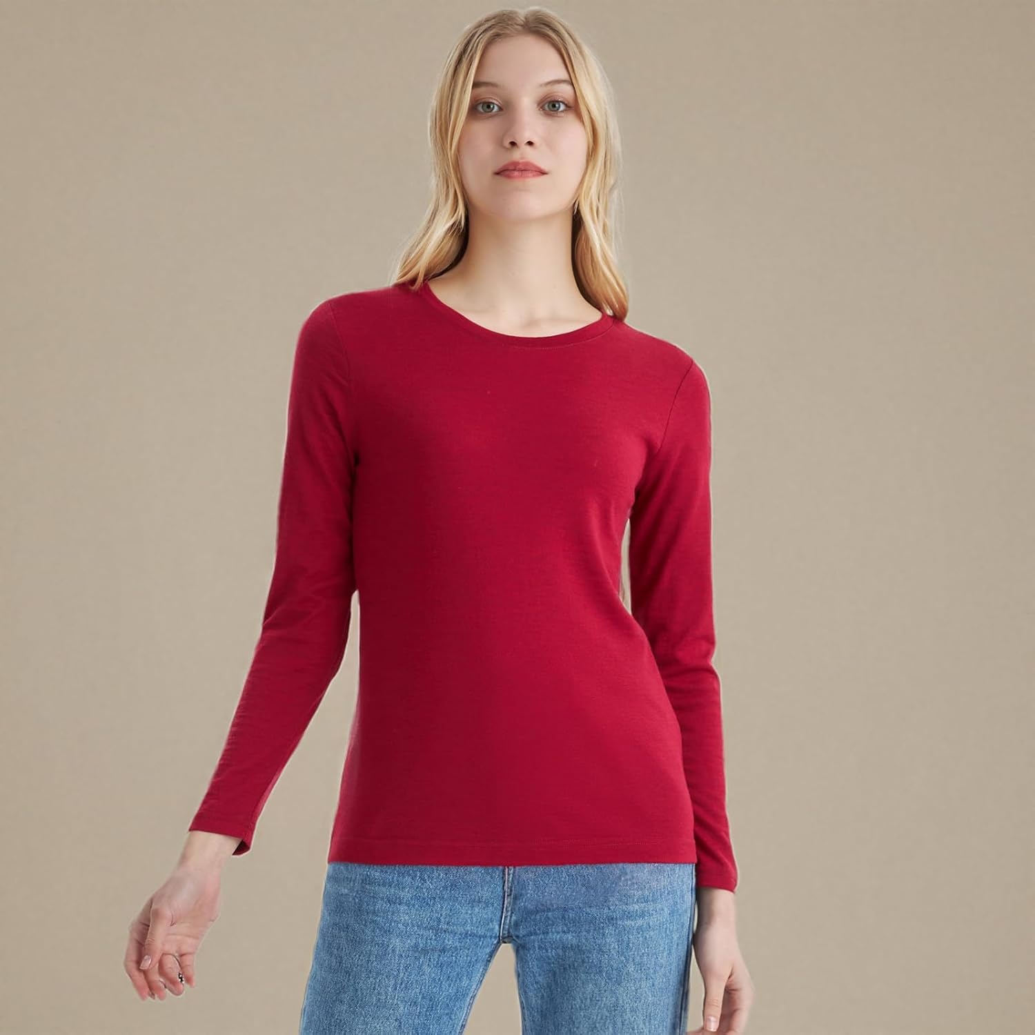 Merino Protect 100% Merino Wool Base Layer Women Thermals Underwear Soft Long Sleeve Shirt for Hiking Skiing - Image 9