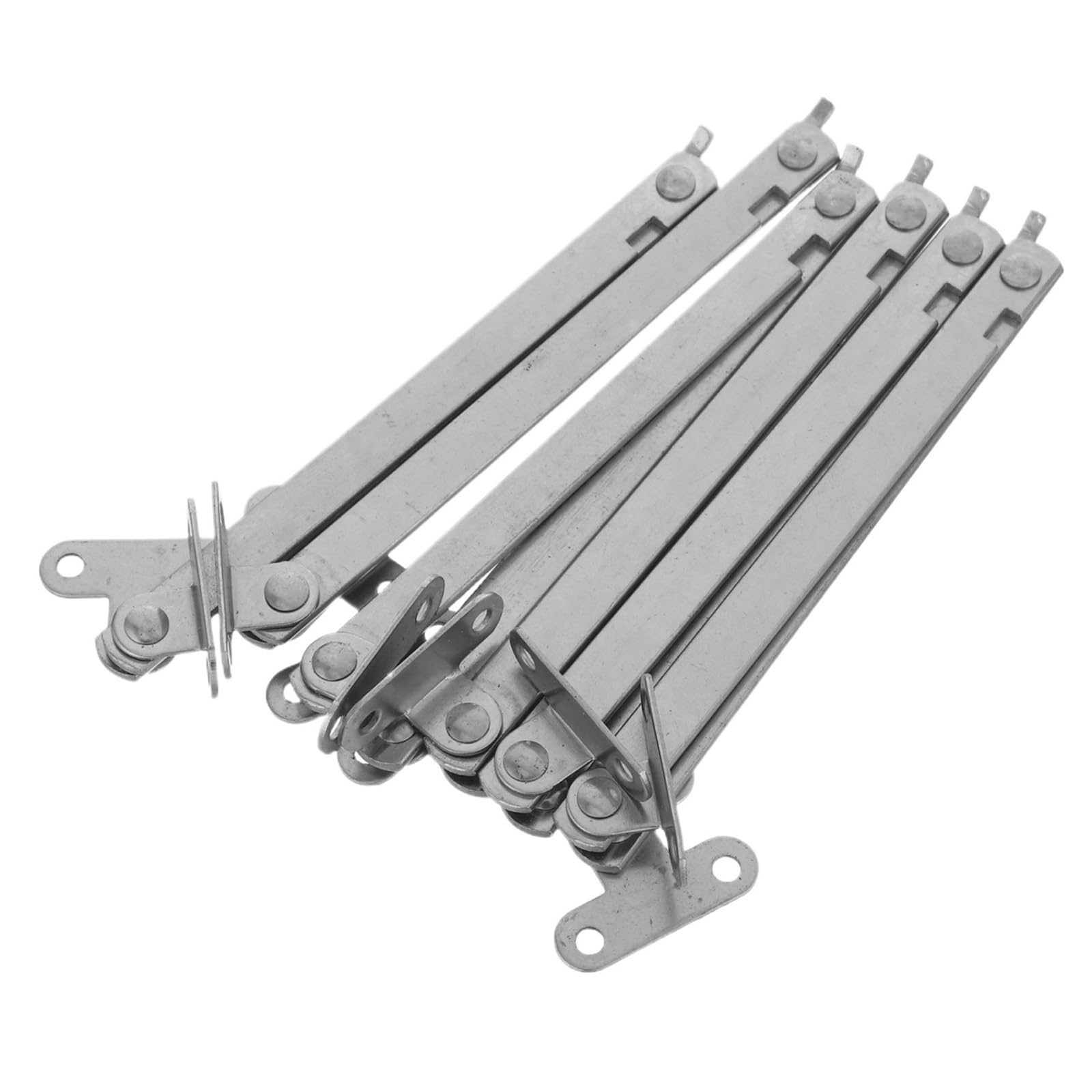 6Pcs Lid Stay Hinges Heavy Duty Folding Support Hinge Cabinet Hardware Chest Box