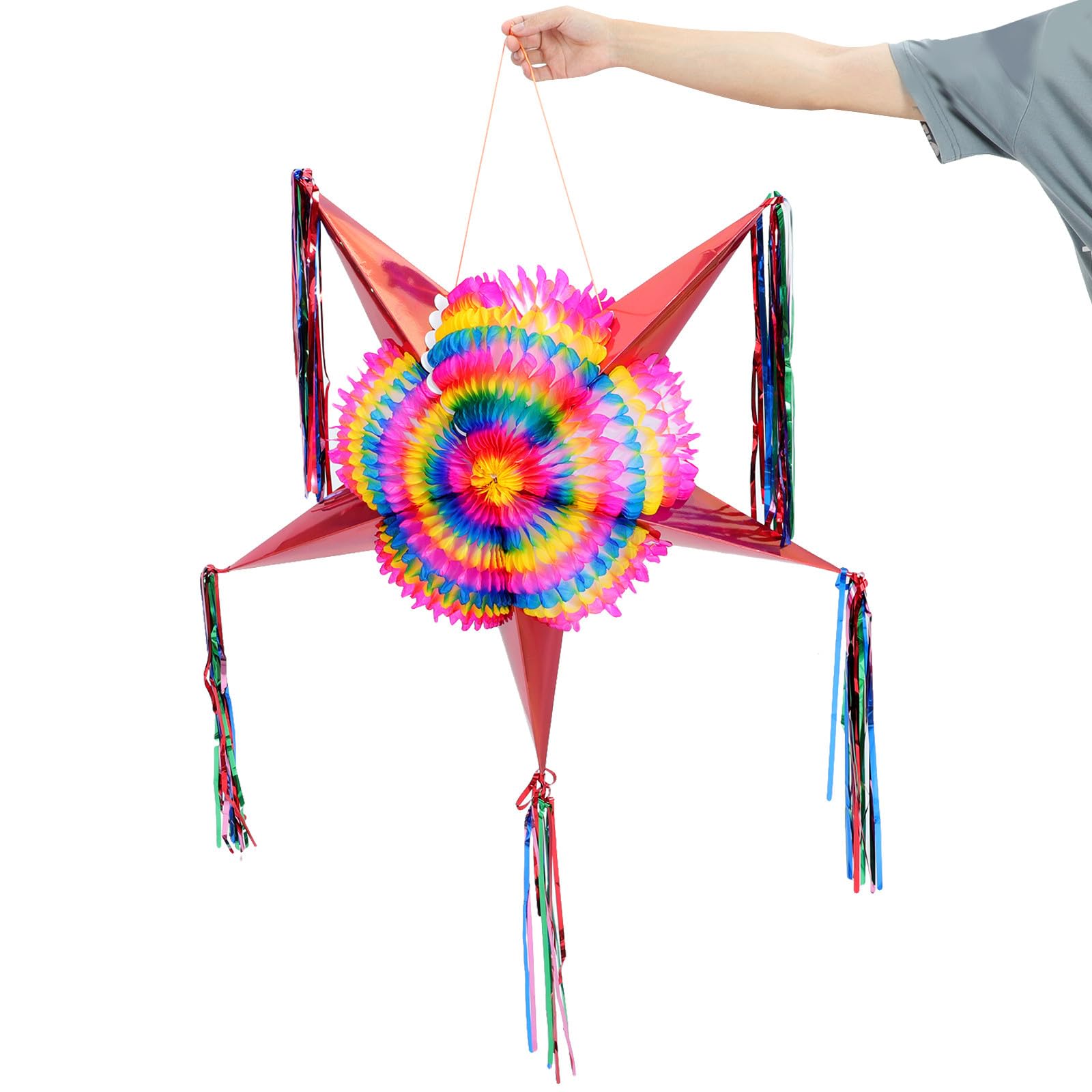 Piñata Decoración Colorida y Divertida de Papel de Estrella Plegable para Fiesta y Festival para Eventos y Juegos Infantiles