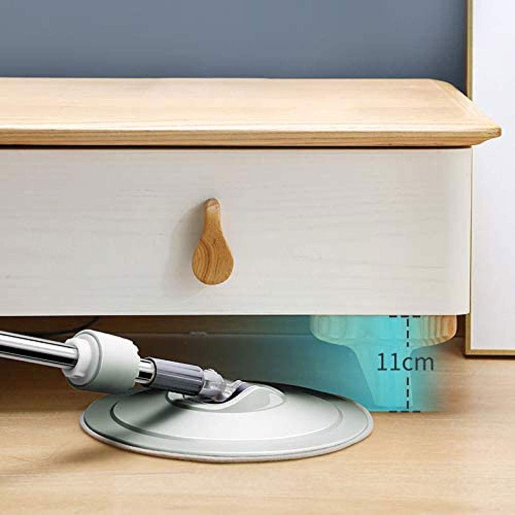 Fregona， Trapeador Giratorio, Sistema de Limpieza Pisos con Cubo y 2 Cabezales Microfibra for Madera