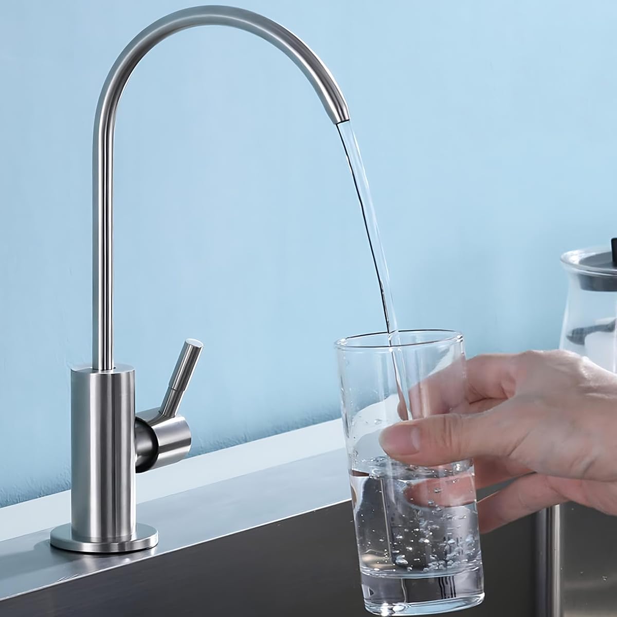RUHE® 304 Grade RO Drinking Water Faucet| Brass Kitchen Sink Faucet for Water Filtration Systems with Chrome Finish| Table Top Water Tap for Under Sink/Counter Water Purifier Set (B0CRL9XCFS) Amazon Price History, Amazon Price Tracker