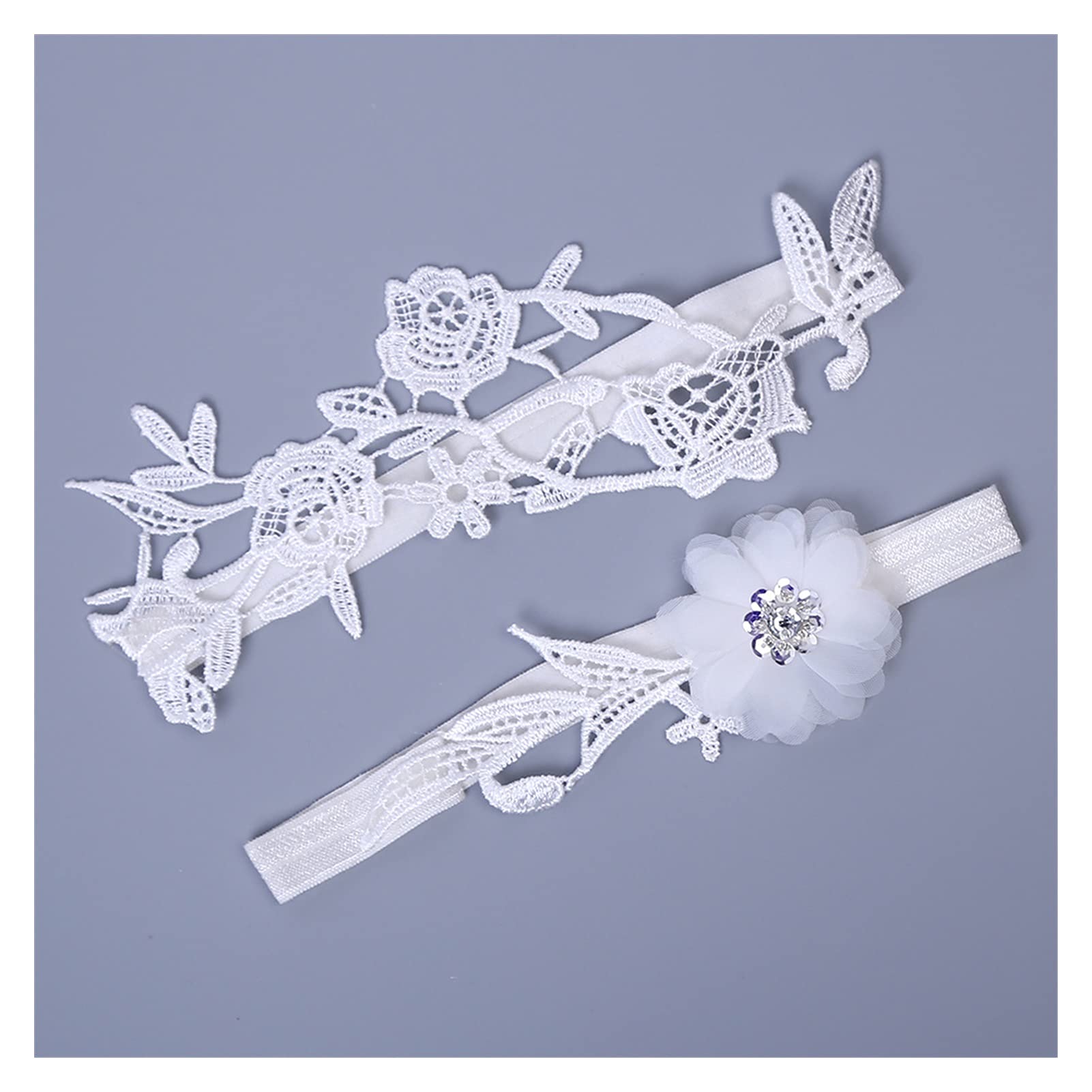 ACiyD Reggicalze da Donna in Pizzo Bianco, Accessori per la Biancheria Intima da Sposa per la Sposa da Regalare