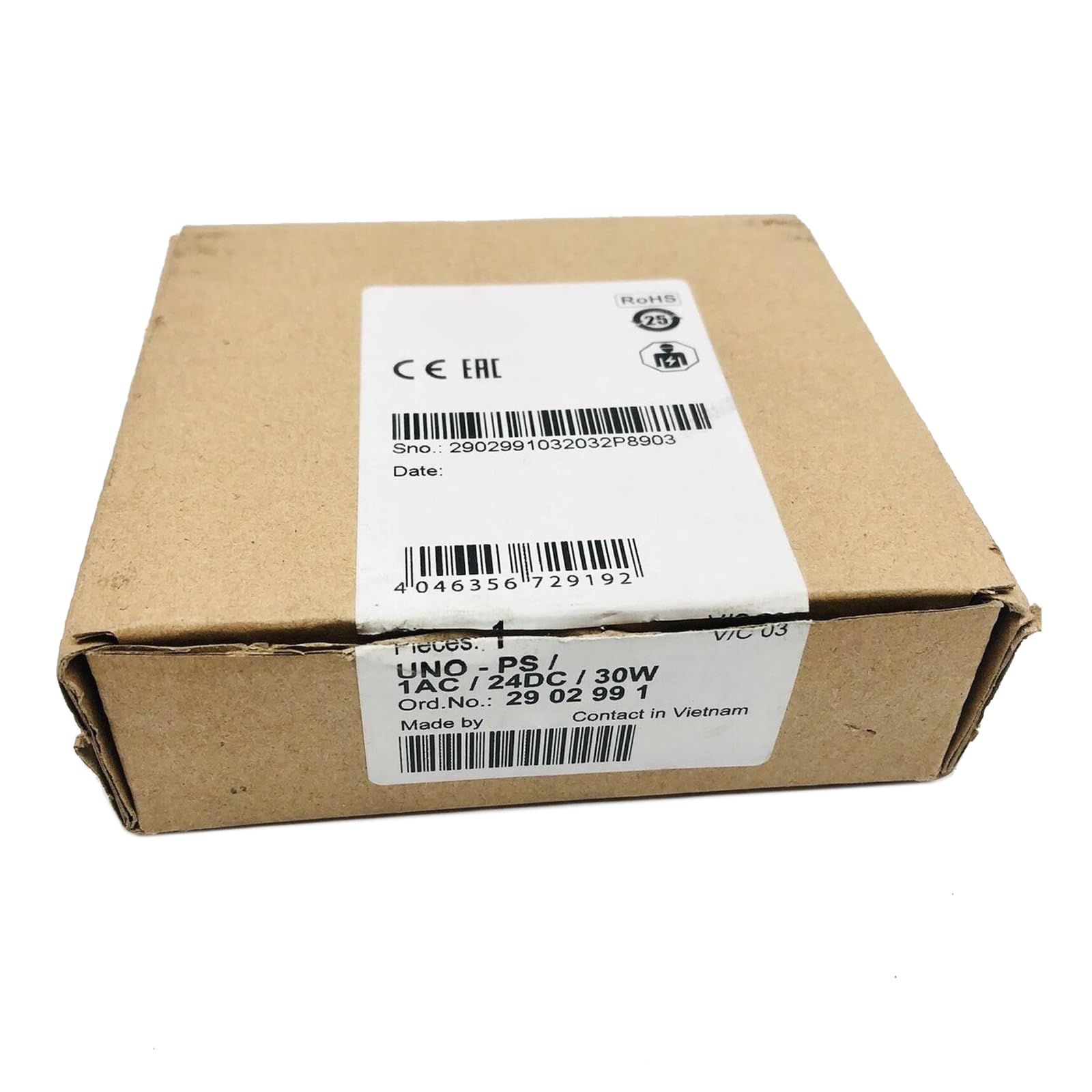YNPPLGTJC UNO-PS/1AC/24DC/30W 2902991 New and Sealed in Box UNOPS/1AC/24DC/30W 1 Year Warranty