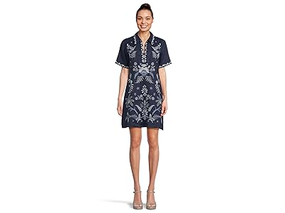 Johnny Was Linen Henley Collared Dress - Winona Women