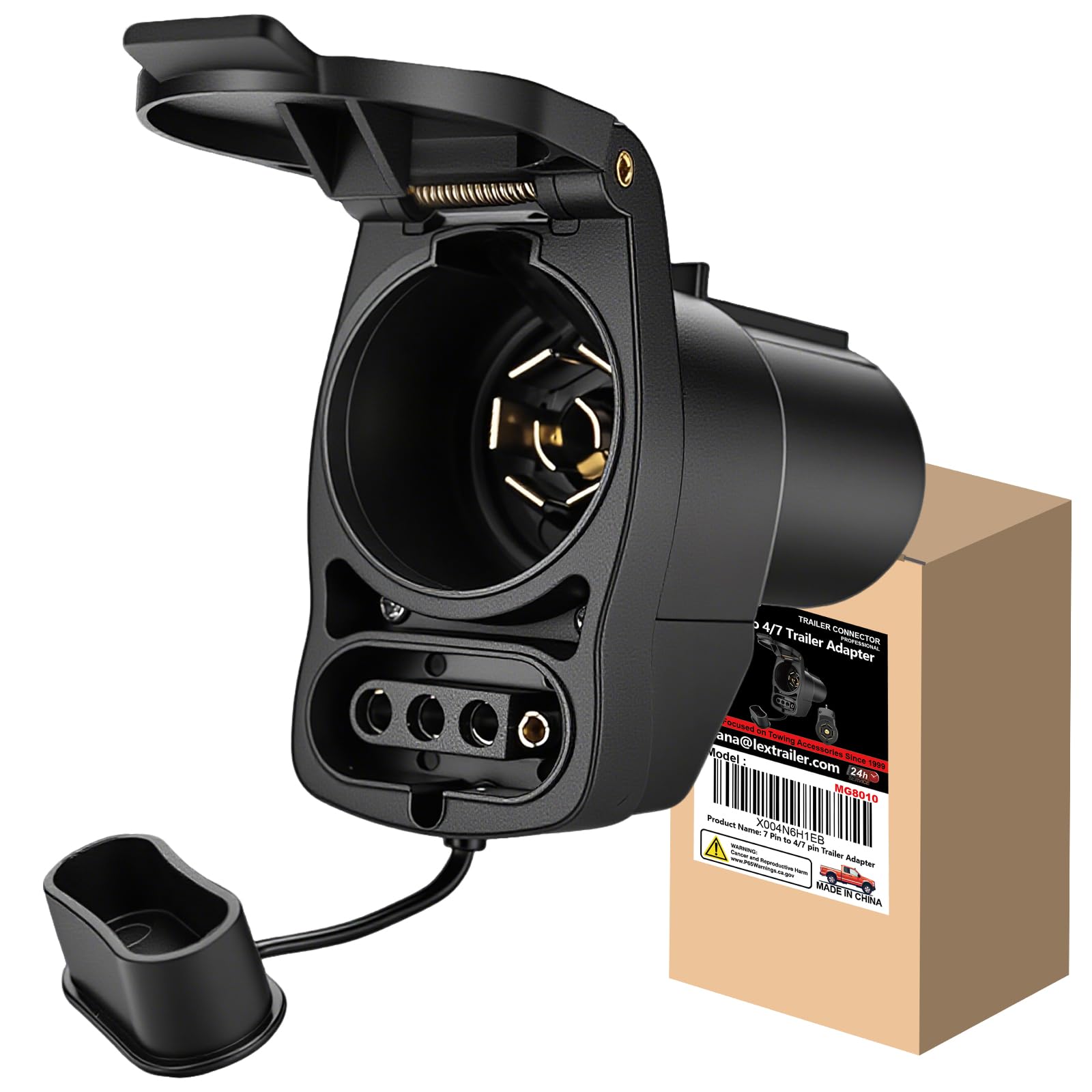 Adaptateur multi-remorquage 7 lames vers 7 lames et 4 connecteurs plats pour remorque 7 et 4 broches Design Plug and Play Double sortie 7 lames et 4 plats