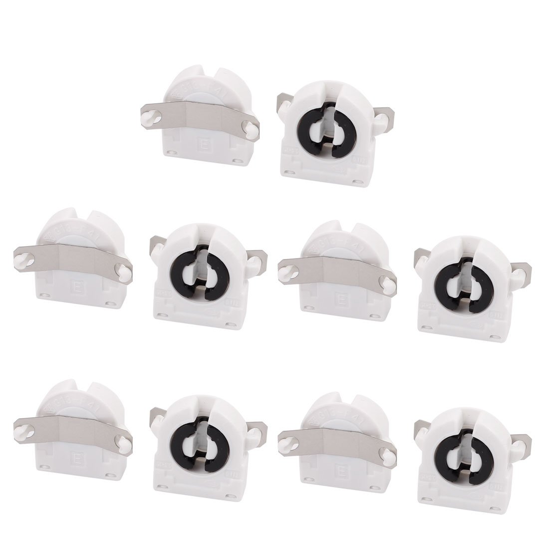 Aexit 10 Portalampada T8 G13-F41A, AC500V 2A, Per Tubi Fluorescenti, Bianco