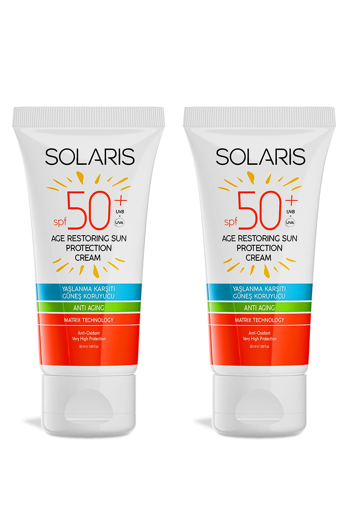 Solaris Yaşlanma Karşıtı Güneş Koruyucu Krem 50 ml x 2 Adet
