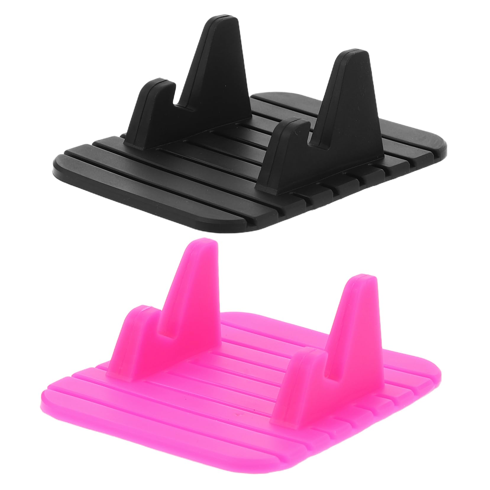 STOBAZA 2pcs Car Dashboard Phone Holder Silicone Pad Mat for Stable Support Broad Compatibility Stylish Design Prevents Slipping View for Safe Driving Fits Various Phone