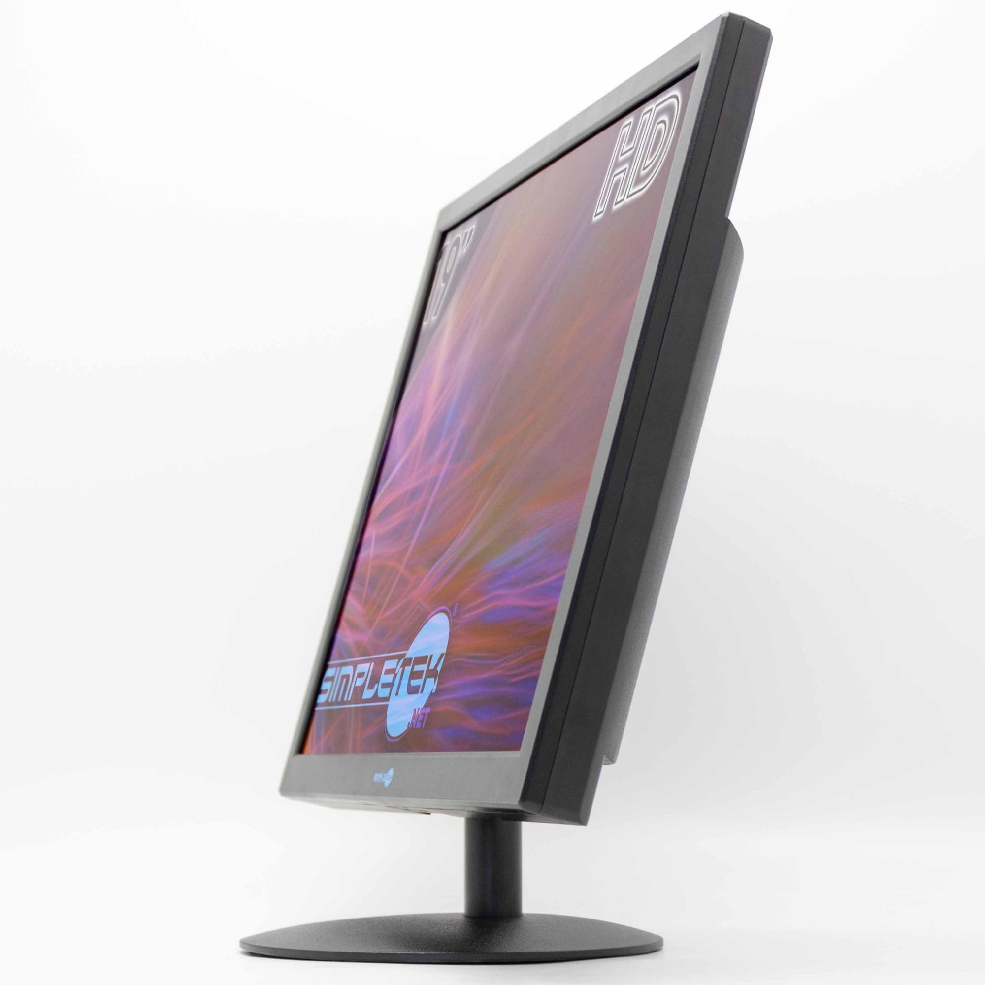 SIMPLETEK - Monitor 19 Pollici | Risoluzione HD Formato 4:3 Schermo HDMI VGA Speaker integrati, ideale per Casse DVR Sistemi di Sicurezza