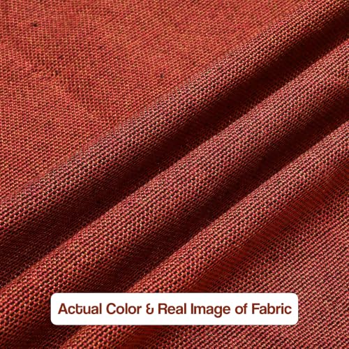 Image of FRESH FROM LOOM Jute Light Block 10 ft Parde | 10 ft Door Curtains for Slider Track | Non-Ring Curtains | Non-Ring Curtains | S-Wave Pleat | Door parda | Parde (Size - 10ft, Orange,1pc)