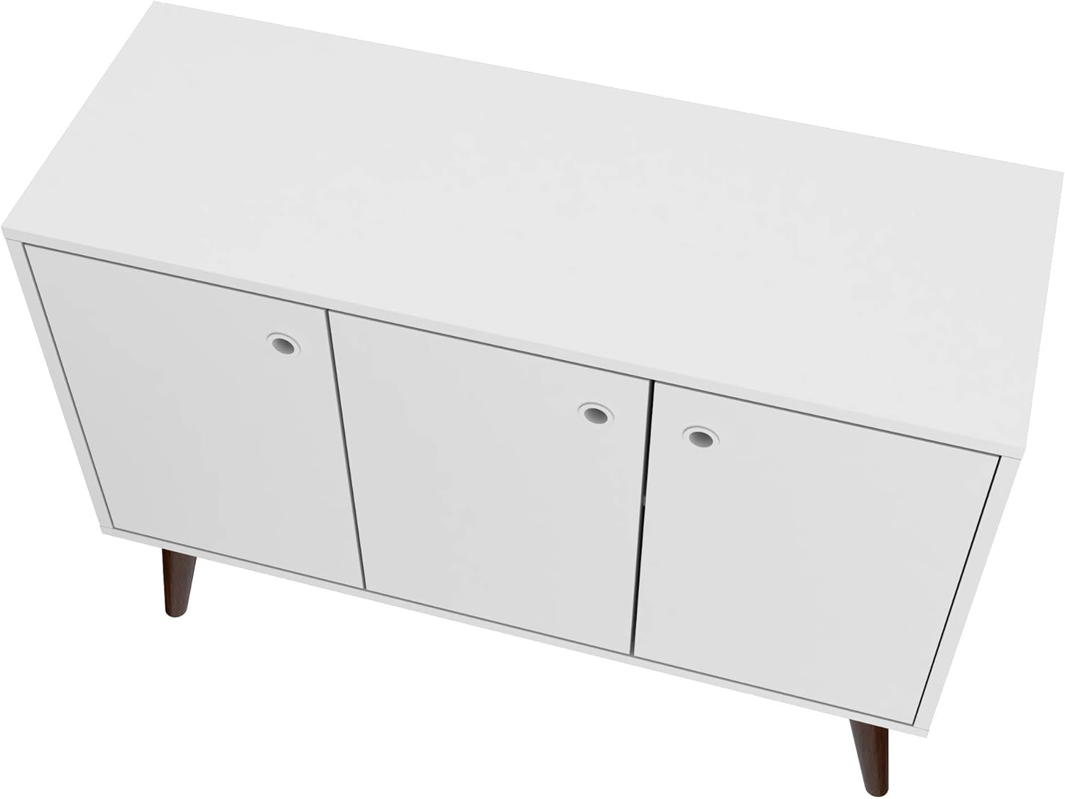 Bromma White Mid-Century Modern 36" Sideboard with Splayed Legs