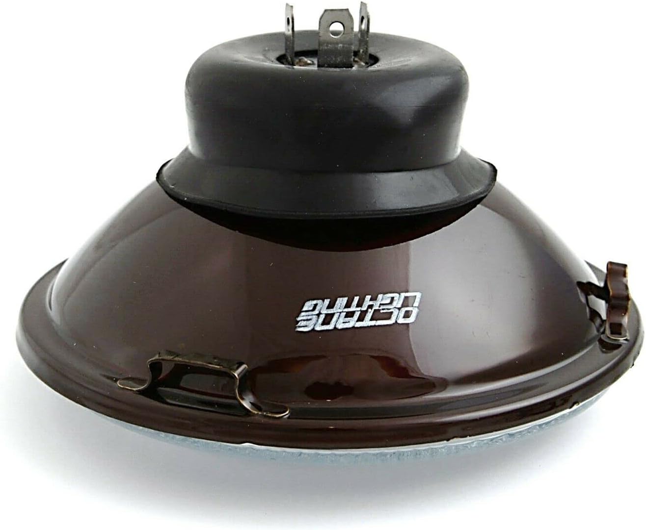 Octane Lighting 5-3/4" OEM Retro Stock Style Glass Metal Low/High Beam Headlight 55/60w Halogen Super White H4 Light Bulb Headlamp Pair (Stock OEM Style, 5.75")