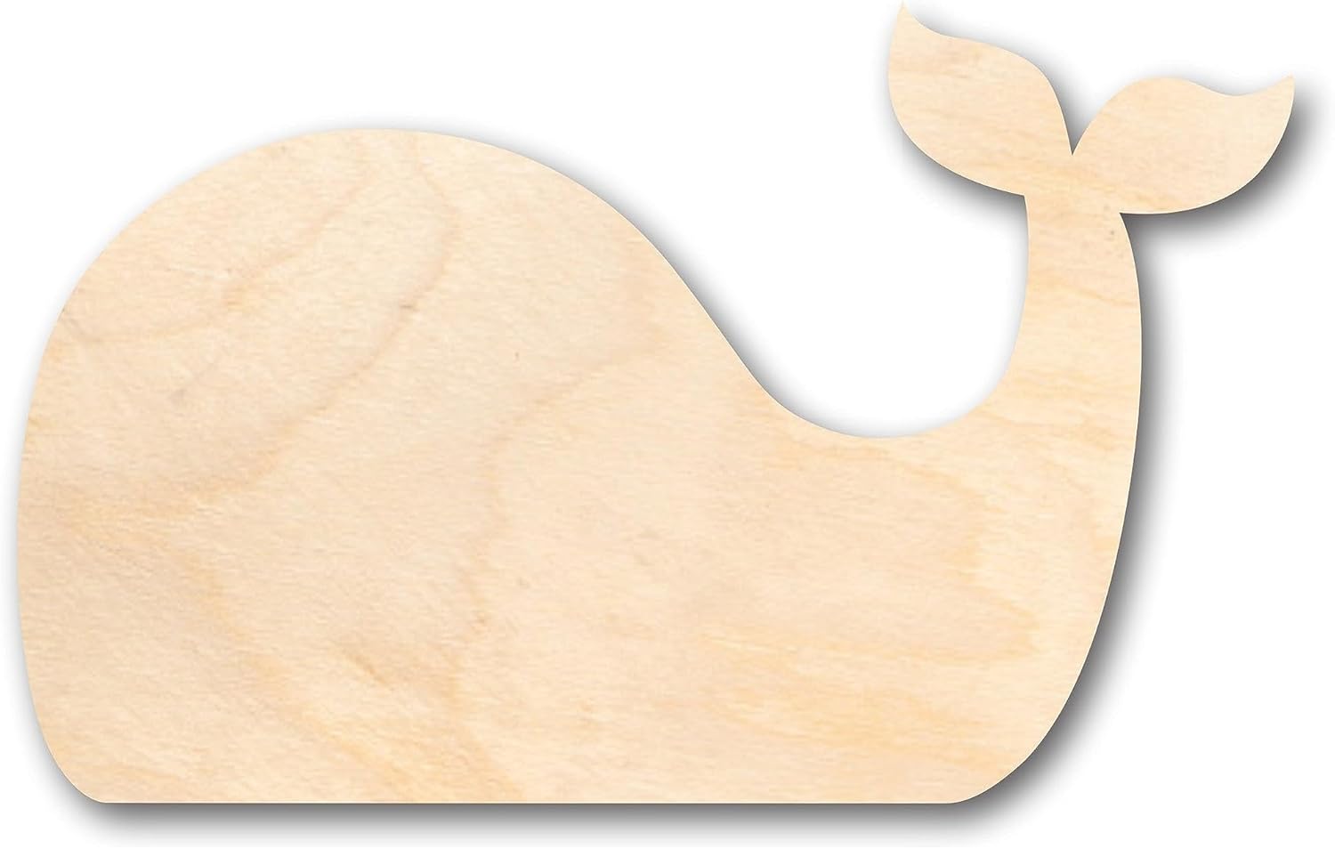 Unfinished Wood Simple Whale Shape Craft up to 46" DIY 12" / 1"