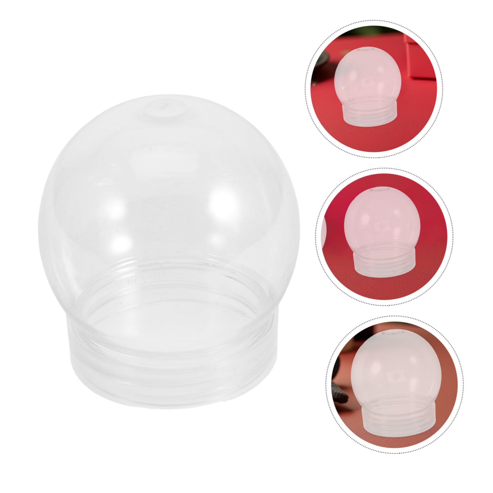 Ipetboom 24 Piezas Bolas de Agua Transparentes de Plástico para Manualidades DIY Artificial de Agua Redondo de Accesorio para Decoración Navideña Material Práctico y Duradero para Proyectos