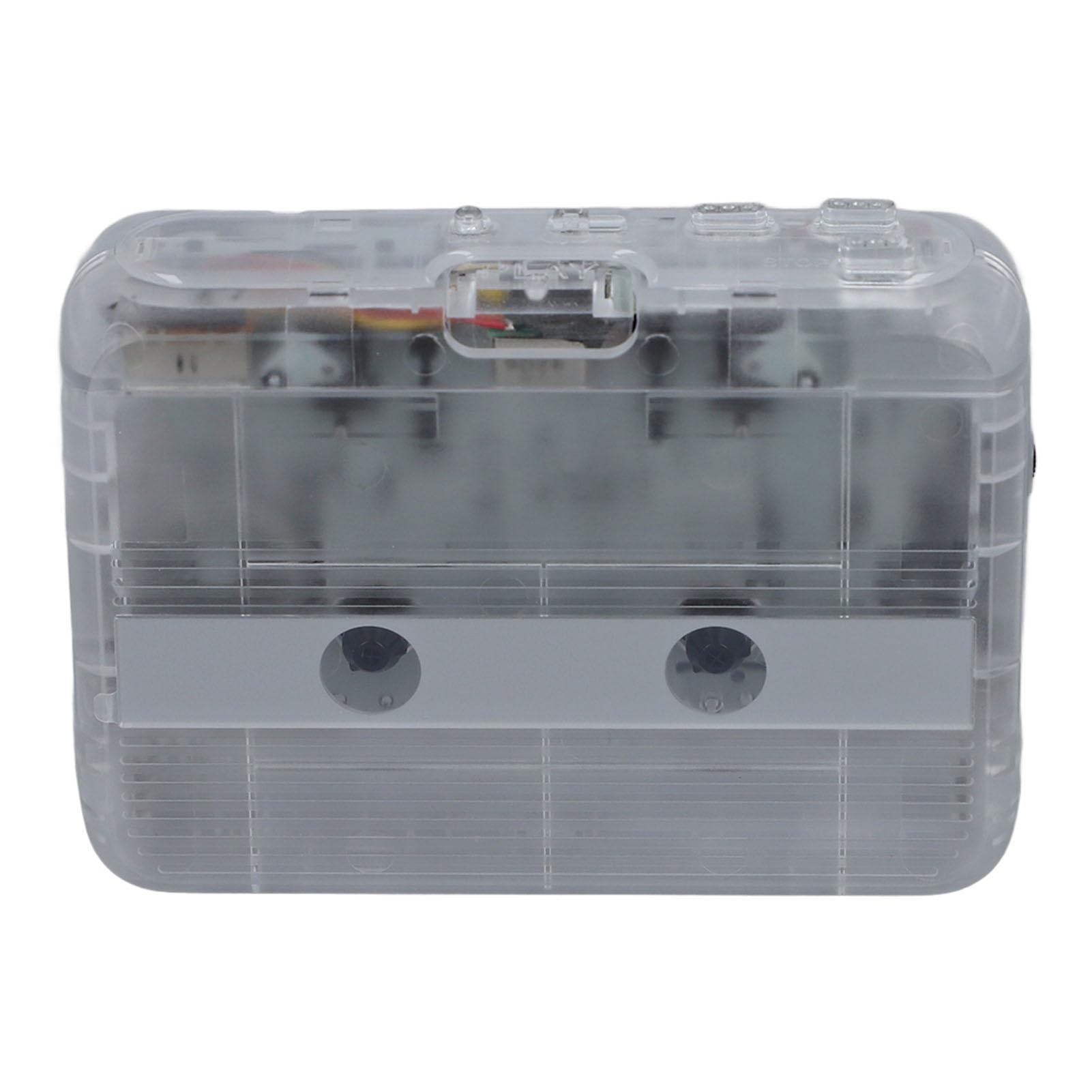 Retro Odtwarzacz Kasetowy Bluetooth Dźwięku Stereo Gniazdo Słuchawkowe dla Nostalgicznych Chwil (Przezroczysty)