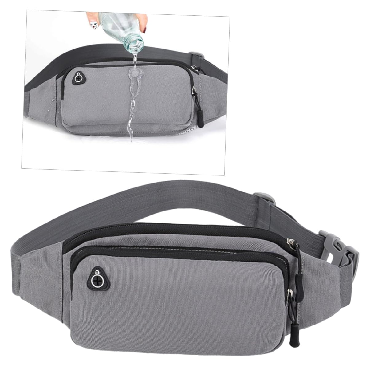 Toddmomy 3piezas Riñonera Multifuncional para Deportes Bolso De Cintura para Senderismo Correr y Viajar Gran Capacidad para Teléfono Cartera
