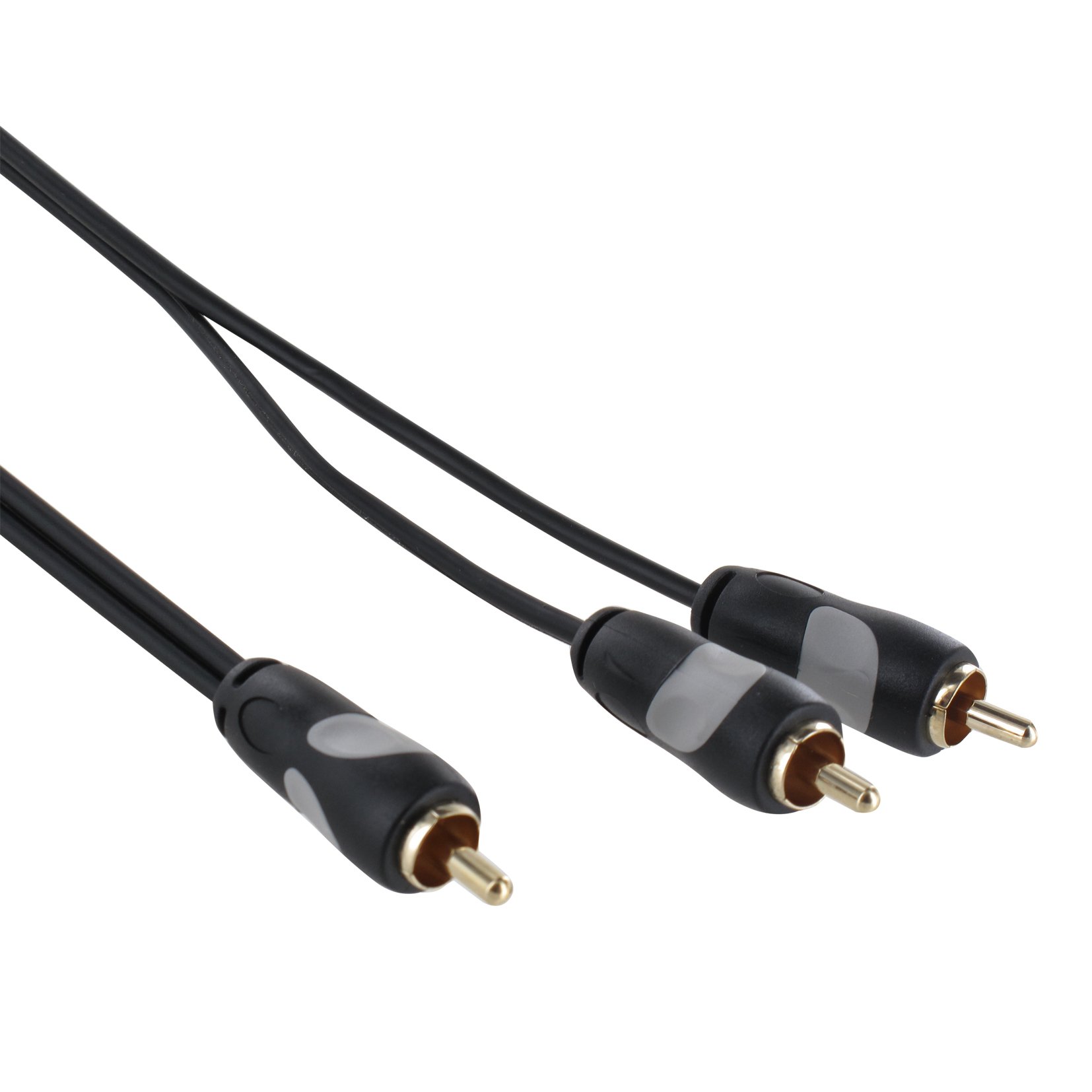 Câble Audio RCA Plaqué Or 2 Mètres - Pour Subwoofer Et Ampli - Cuivre OFC 20 AWG, Haute Qualité Sonore - 12