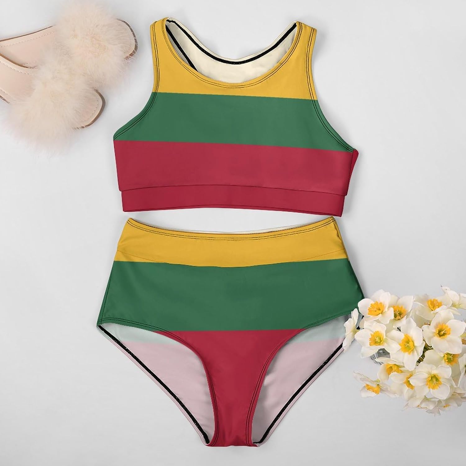 Women's Swimsuit Los Altos Flag Two-Piece Swimwear Sets Swimsuits