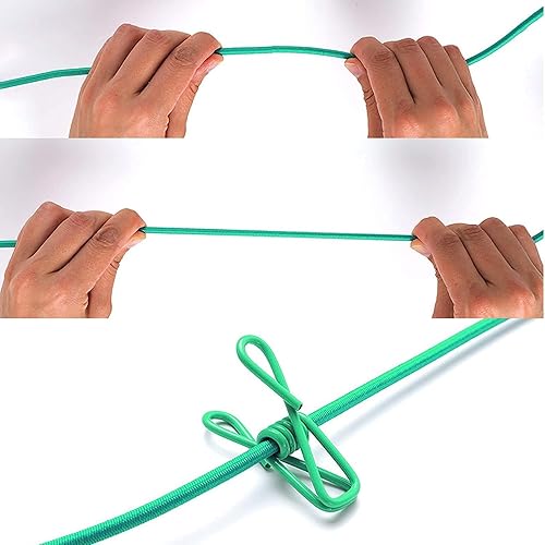 Miniatura 4 de ALINNA Tendedero portátil retráctil, tendedero de viaje con 12 pinzas para la ropa para secar en interiores, accesorios de campamento al aire libre