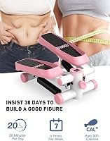 Bubbacare Mini Stepper Otthoni Edzéshez Ellenállásos Szalagokkal és LCD Kijelzővel 2