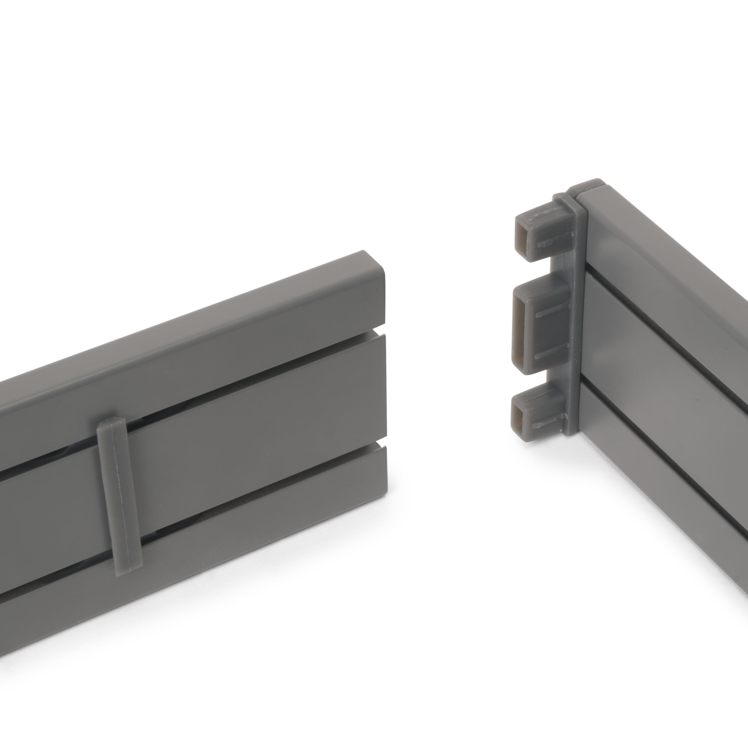 Emuca - Organizzatore per cassetti 900x500, divisori per cassetti,Alluminio, Grigio antracite