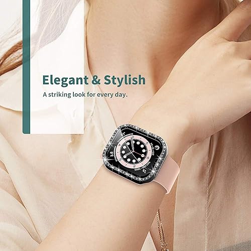 Vista 10 de TOCOL - Juego de 2 fundas para Apple Watch Series 6/5/4/3/2/1 y Apple Watch SE. Claro