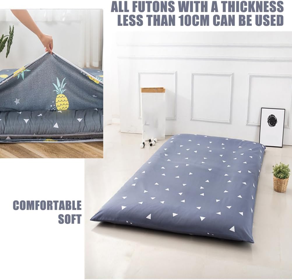 O,90x200cmTWIN,LDLCYCN Futon Mattress Cover Japanese Floor Mattress Cover Soft Dustproof Bed Cover with Zipper Full Wrap Futon Mattress Protector Futon Slipcover for Bedroom Dormitory