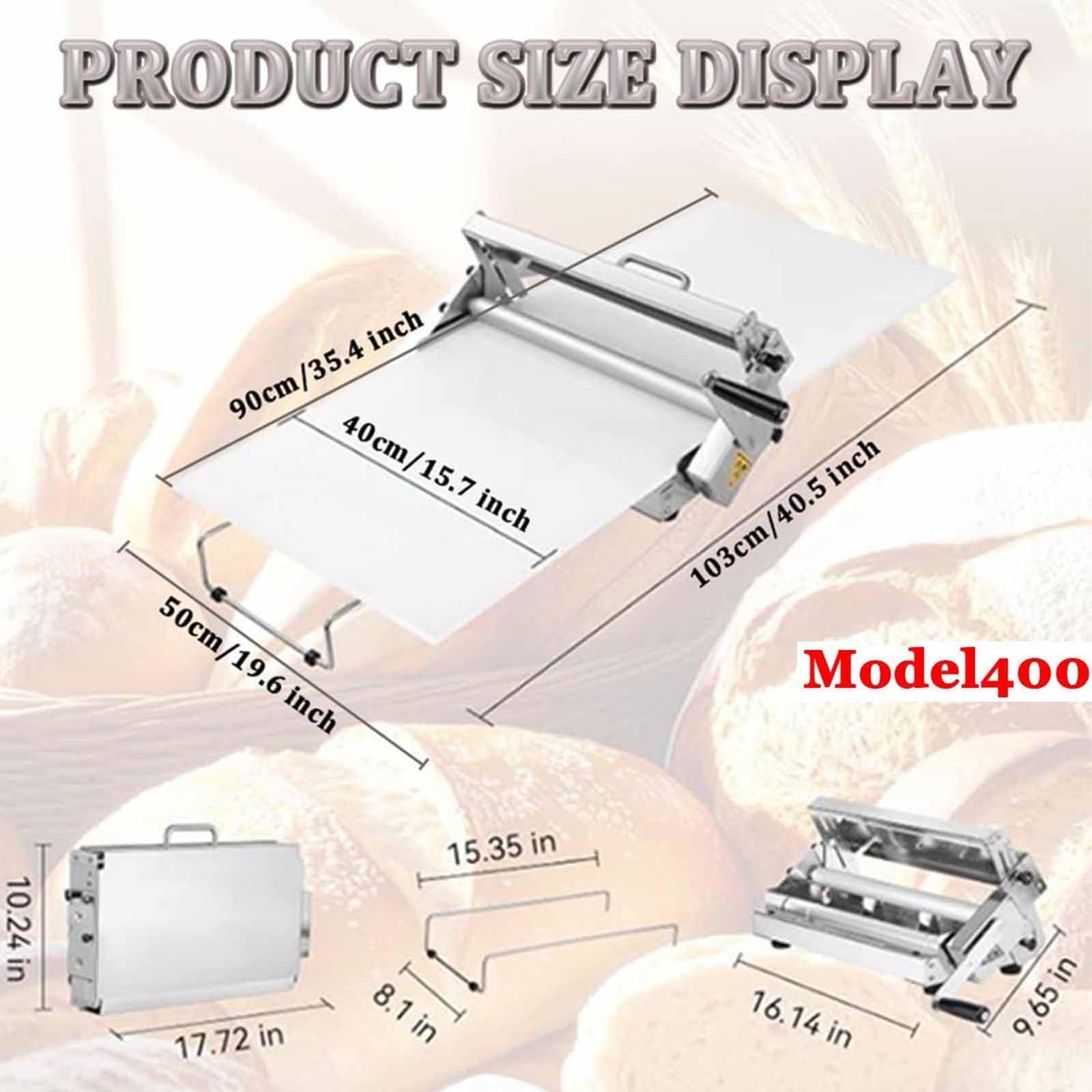 Srotolatrice Pieghevole per Pasta,Rullo Manuale per Impasto,Sfogliatrice Pasticceria,Per Pizza Perfetta,Croissant, Pasticceria,Fondente,Design Compatto Tavolo,400