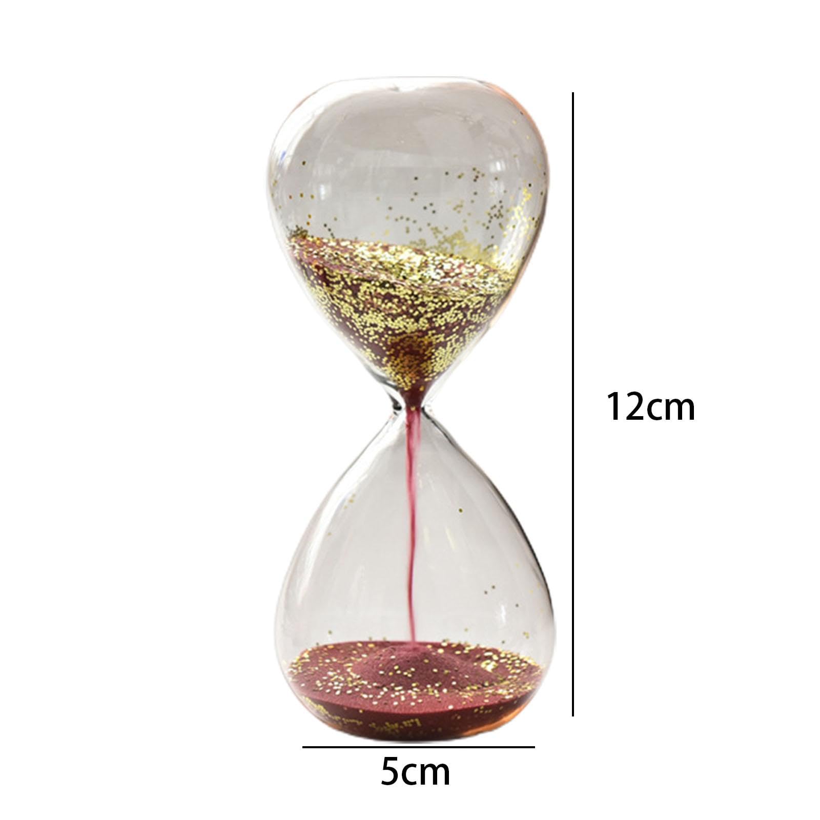 2 X Reloj de Arena con, Temporizador de Arena, Hogar, Hecho a Mano, Decoración de Mesa, Temporizador para Regalo de Cumpleaños, Familia, Niñ, 4 Piezas