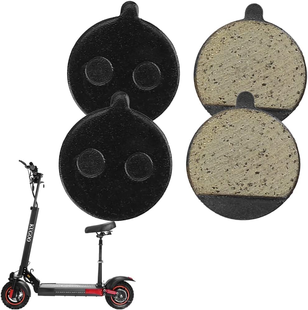 Juego de 4 Pastillas de Rreno para Scooter Eléctrico KUGOO M4/M4 Pro - Pastillas de Freno de Disco Semimetálicas de Repuesto para Scooters Eléctricos