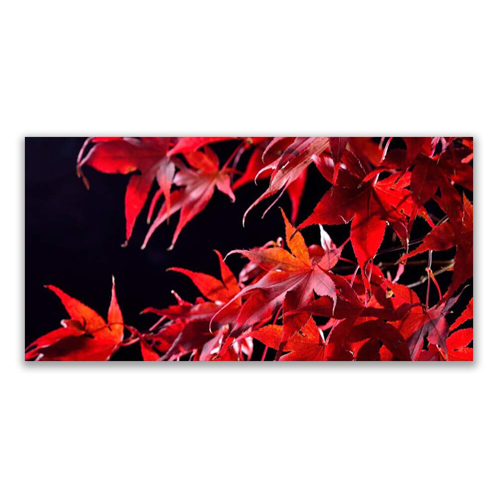Tableau sur Verre Acrylique 140x70cm Tulup - Déco Murale Plastique Imprimé Motif Feuilles Floral