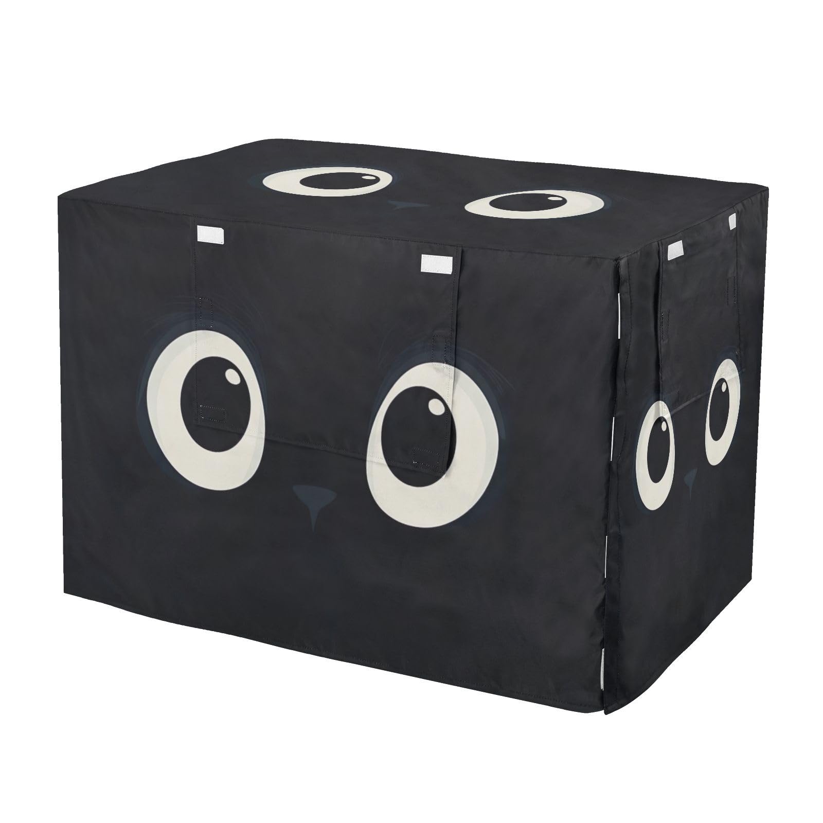 Housse de cage pour chien lavable L Funny Eyes avec ouvertures pratiques pour intérieur