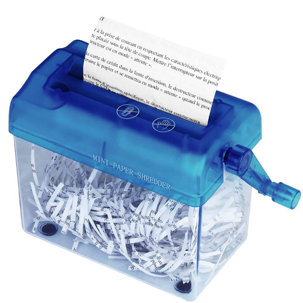 Trituratore Mini Office Distruggidocumenti De Manuale Shredder Gattuccio Mini Office Office Documenti Trituratore Taglio A Croce Portatile A Manovella Schede Trituratore