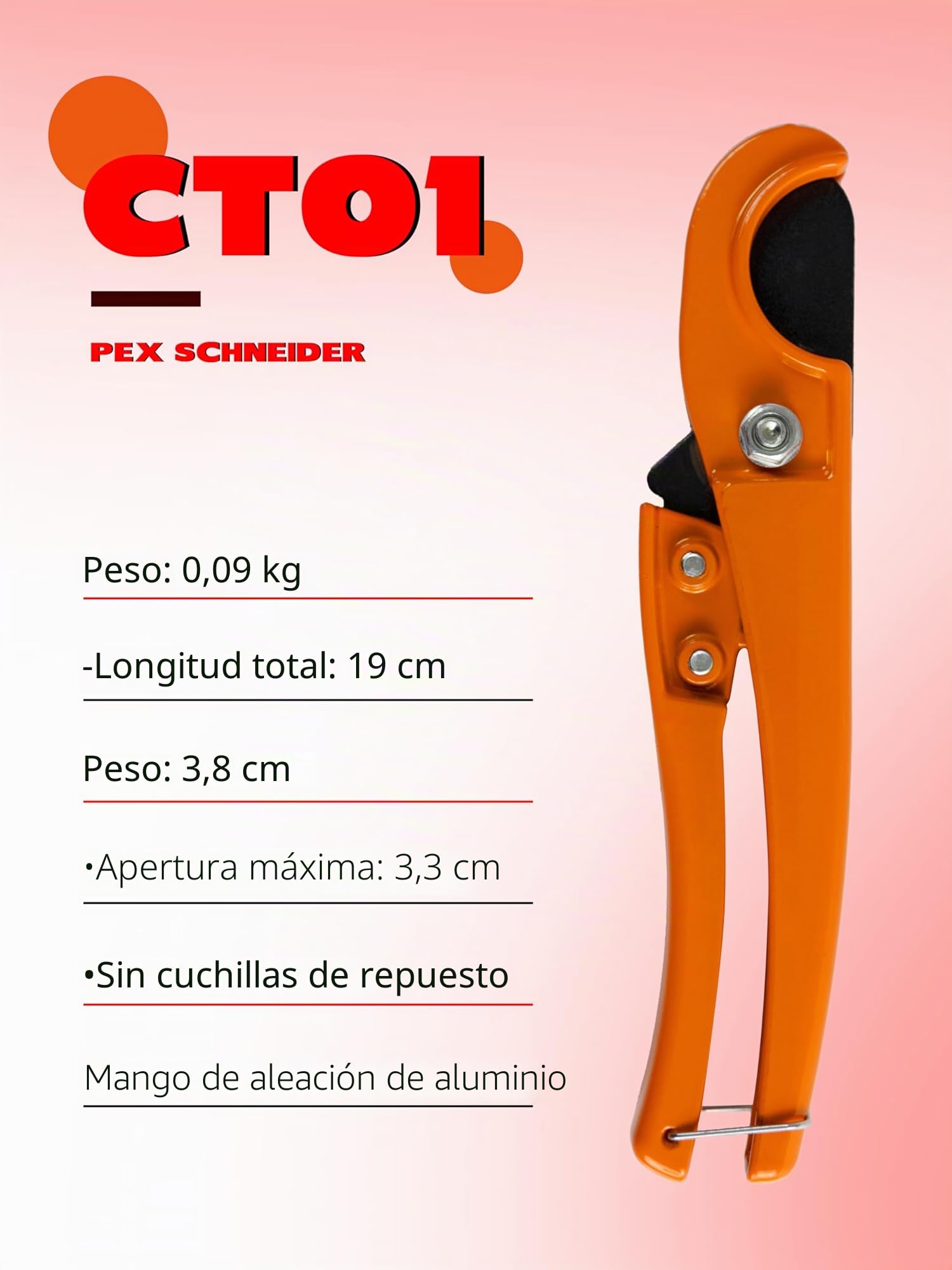 AMZCNC Juego de Herramientas de Expansión PEX-A (16 mm, 20 mm, 25 mm, 32 mm) Con Cortadores de Expansión de Tubos PEX, AMZ-F1960