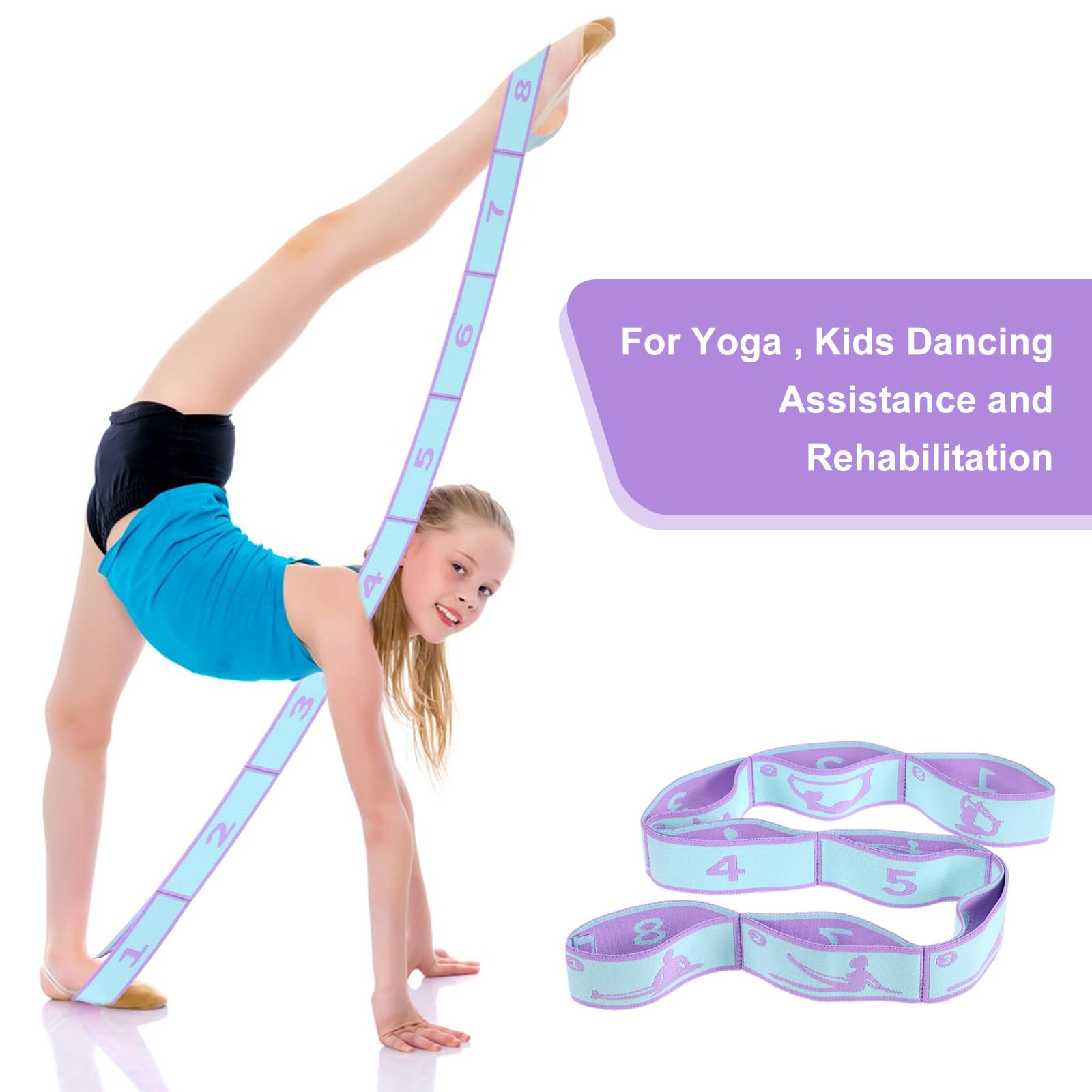 SUPPORTO YOGA PILATES non elastico con lettere fascia elastica EUR 7,41