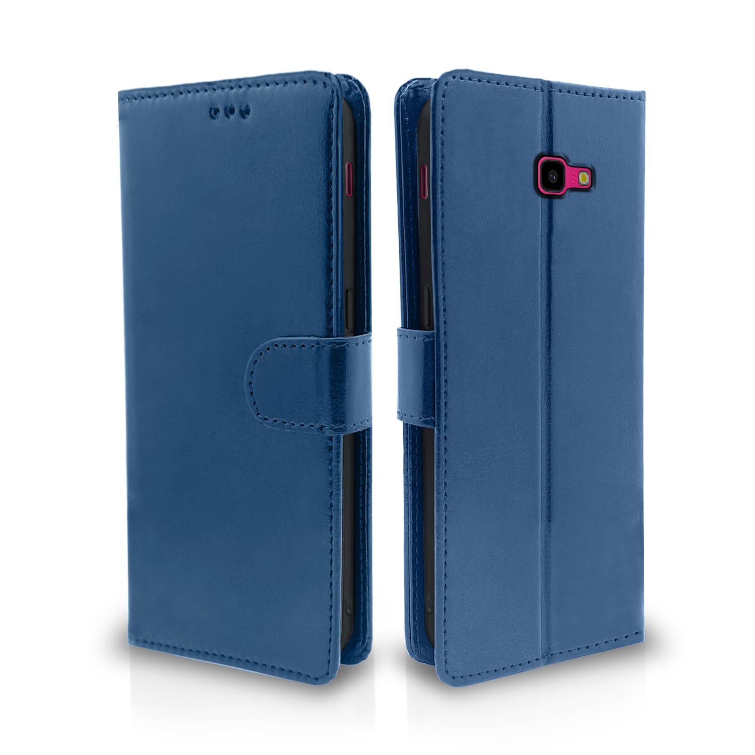 Pikkme Samsung Galaxy J4 Plus / J4+ Flip Cover Leather Finish | Inside TPU with Card Pockets | Wallet Stand and Shock Proof | Magnetic Closing | Complete Protection Flip Case (Blue) (B0BSSX9S22) Amazon Price History, Amazon Price Tracker