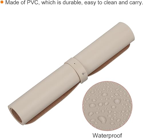 Miniatura 4 de PATIKIL Protector de alfombrilla de escritorio de 28 x 14 pulgadas, antideslizante, impermeable, alfombrilla de mouse para oficina y hogar,